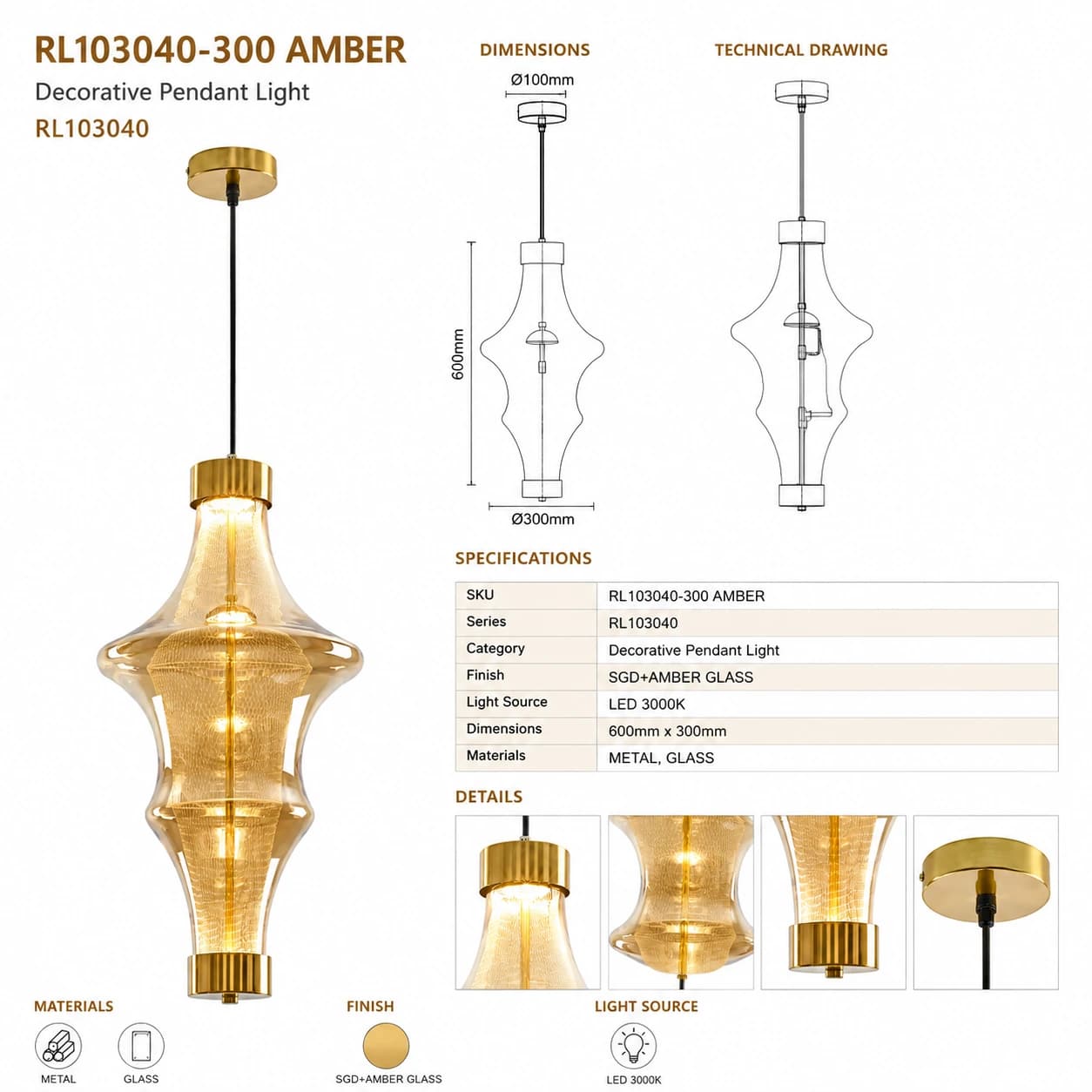 RL103040-300 AMBER 5